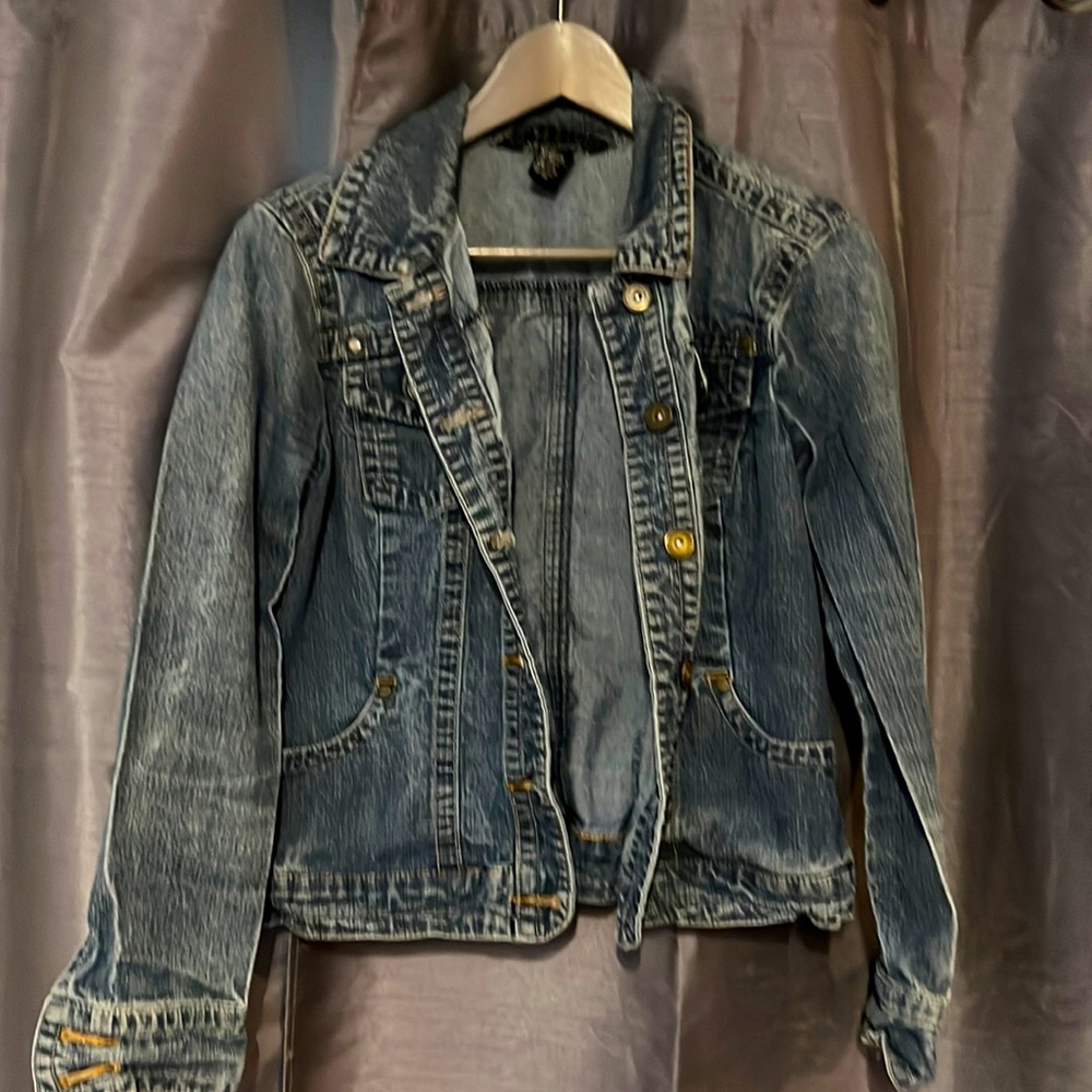 Bacccini Ladies Denim Jean Cropped Jacket size M